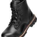 Steel Toe Boots for Women Men, Waterproof Lightweight Safety Work Boots Durability Composite toe Construction Shoes with 6" Size 4