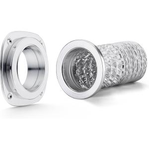 Magnetic Dryer Vent Coupling Connector Kit DVC-180 Easy to Clean Dryer Vent Hose Quick Connector Including a 3.3ft 4" Duct & 2 Clamps (Silvery White)