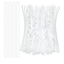 2 Pcs Clear Plastic Luggage Tag Loop Straps 5.9 Inch Tag Loops Transparent Name Tags Loop for Bag Tags ID Card Badge Holders