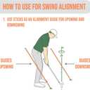 Elevate & Co. Golf Alignment Sticks 36 Training Aid with Ball Placement Lines, 3 in 1 Trainer | Improve Posture & Perfect Swing Accuracy