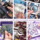 Funto Scrapbooking Kit(154 PCS), Cosmic Series-Cosmic Mystery, Perfect for Bullet Scrapbooking Materials, Planner DIY Arts Craft Collage