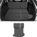 Grand Cherokee Cargo mat - Trunk Mat for Jeep Grand Cherokee 2022-2026(Include 4xe Not for L or WK), All Weather Trunk Mat & Backrest Mat for Grand Cherokee Accessories, Heavy Duty Rubber Mats