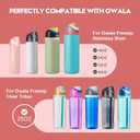 Ruzkq Replacement Lid for Owala, Compatible with Owala Cup 16oz 24oz 32oz 40oz, One Button Water Bottle Top Lid Replacement Accessory, Leakproof, BPA-Free (Pink)