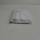 KOUFALL White 52 by 72 Inches Long Bronze Grommet Linen Blend Sheer Curtains for Living Room