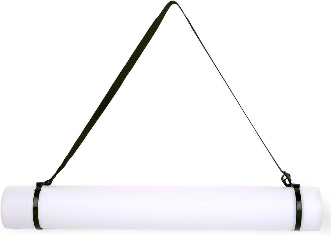 TRANSON Durable Poster Storage Tube with Straps 24"-40" Extendable for Blueprints, Artwork, Maps, Posters Color White (1 Pack-White)
