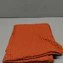 PHF 100% Cotton Baby Waffle Blankets -Lightweight Washed Soft Breathable Comfortable Swaddling Receiving Sleep Blankets - 30"x 40" Baby Toddler Blanket for Boys and Girls, Bright Orange