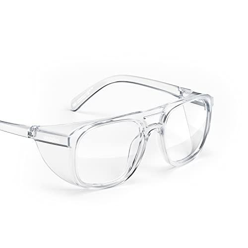 Stoggles Aviator Z87.1 Certified Polycarbonate Safety Glasses, Scratch & Shatter-Proof, Blue-Light & UV Blocking Lens, Top & Side Shields, Anti-Fog Dip Coated, Durable, Protective & Stylish Eyewear