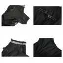 Winter Waterproof Dog Snowsuit  Full Body Outdoor Jacket with Leash Ring, Fleece Lining, Windproof Reflective 4-Leg Dog Coat for Small to Large Dogs Black 3XL (3XL (Back Length 21.5"))