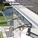Window and Door Awning Exterior,40x60 Inch Polycarbonate Spliced Outdoor Overhang Canopy with Drainage,UV/Rain/Snow/Sunlight Protection,Awnings for Outside,Patio,Porch,Deck,House Entrance