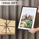 upsimples 11x17 Picture Frame Set of 5, Display Pictures 9x15 with Mat or 11 x 17 Without, Wall Gallery Poster Frames, Black