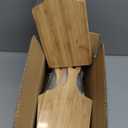 Patelai 12 Pcs Thicken Bamboo Cutting Board Bulk Wood Chopping Unfinished Crafts Serving Charcuterie Boards for DIY Wedding Housewarming Gift(Handle)