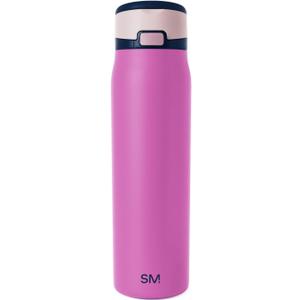 Simple Modern Mesa Loop Water Bottle with Covered Straw and Handle | 30oz Cup Holder Friendly Insulated Stainless Steel Bottles for Travel, Sports and School | Fuscia Mix