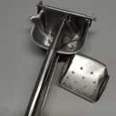 Real Stainless Steel Lemon Squeezer Citrus Juicer Hand Press Heavy Duty Manual Squeeze Juice Extractor Maker Orange Lime Grapefruit Presser - Bonus 50 Pcs Filter Bags (Large, silver)