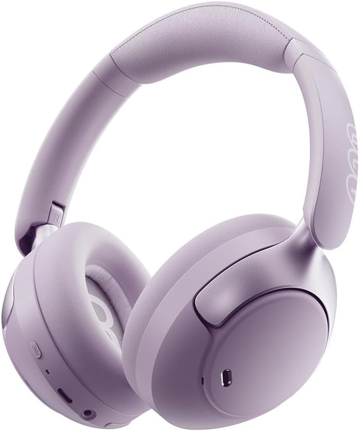 QCY H3 PRO Adaptive ANC Wireless Headphones Over Ear, 50dB Active Noise Cancellation with Multiple Modes, LDAC Hi-Res Wireless Audio, 55H Playtime, Custom EQ via App, Bluetooth 5.4 (Purple)