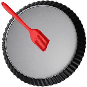 DATANYA Tart Pans with Removable Bottom 10 Inch Quiche Pan, Heavy Duty Carbon Steel Round Non-stick Fluted Pie Tart Pan for Mousse Cakes, Christmas Dessert Baking (10.2 Inch 1pc)