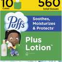 Puffs Plus Lotion Facial Tissues, 10 Cubes, 56 Tissues per Box, Allergies and Colds