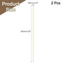 MECCANIXITY Brass Rods 1/5 Inch x 35 Inch Brass Solid Round Rod for Handle Pin DIY Craft Material Pack of 2