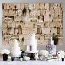 7x5ft Western Wall Jerusalem City Backdrop Rustic Wall Photography Background Travel Natural Scenery Banner Room Decor Wallpaper KU701