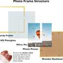 JCJMY 30x30 Picture Frame Gold with 24x24 Mat, Display Photo 24x24 with Mat or 30 x 30 Without Mat, Wall Hanging Large 30x30 Poster Frame with Shatter Resistant Plexiglass, Gold