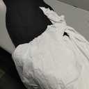 Strapless Satin Mermaid Prom Dress Ruffles Evening Party Dresses for Women Long Corset Formal Gowns with Slit Size M