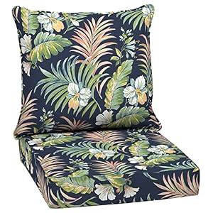 Arden Outdoor Deep Seat Cushion Set, 24x24, Blue Tropical