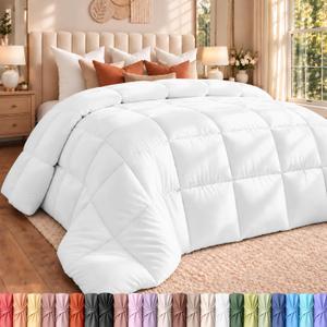 Bedding Queen Comforter, Duvet Insert, White Queen