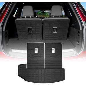 Cargo Liners Backrest Mat for Cadillac XT6 Accessories 2020-2025 with Hook&Loop Rear Trunk Mat Rear Seat Back Cover Protector All Weather Anti-Slip Split Dog Liner