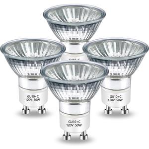 Halogen Bulb 50 Watt GU10 120V NP5 Replacement Bulb for Candle Warmer, Scent Wax Burner, Fragrance Melt, Warming JDR Dimmable, Warm White 2700K Pack of 4