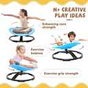 Zhenx Spinning Chair for Autistic Kids (Ages 3-18) - 220LBS Capacity Sensory Swivel Seat - Sensory Toy for Teens with ADHD/Autism - Sit and Spin Calming Gift to Improve Focus & Body Balance (Blue)