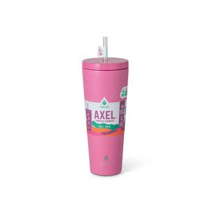 Manna Ranger Double-wall Insulated Stainless Steel Tumbler with Leak-proof Smart Seal Lid and Reusable Tritan Straw - 26 Oz - Pink