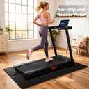 Treadmill Mat for Carpet Floors, 63"30", 0.2" Thick Walking Pad Mat for Hardwood Floors Protection, Non-Slip, Shock Absorption, Heavy Duty Exercise Equipment Mats for Home Gym Workout