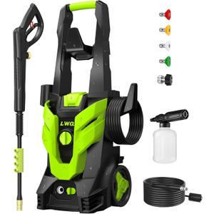 Pressure Washer, Power Washer with 4 Quick Connect Nozzles, High Pressure Cleaning Machine with Foam Cannon for Cars/Fences/Driveways/Patios/Home Cleaning