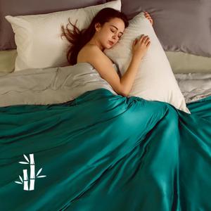 Kaisa Cooling Comforter King, Organic Breathable Down Comforterfor Summer, Lightweight Silky Smooth Duvet Insert with Corner Tabs, 90x106 Inches Green Grey (King(106"x90"), Green Gray)