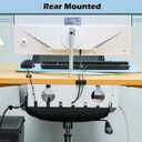 Under Desk Cable Management Tray 2 Pack White, Cable Management Under Table, Cord Organizer Tray for Wire Management, Home & Office Standing Desk Cord Organizer