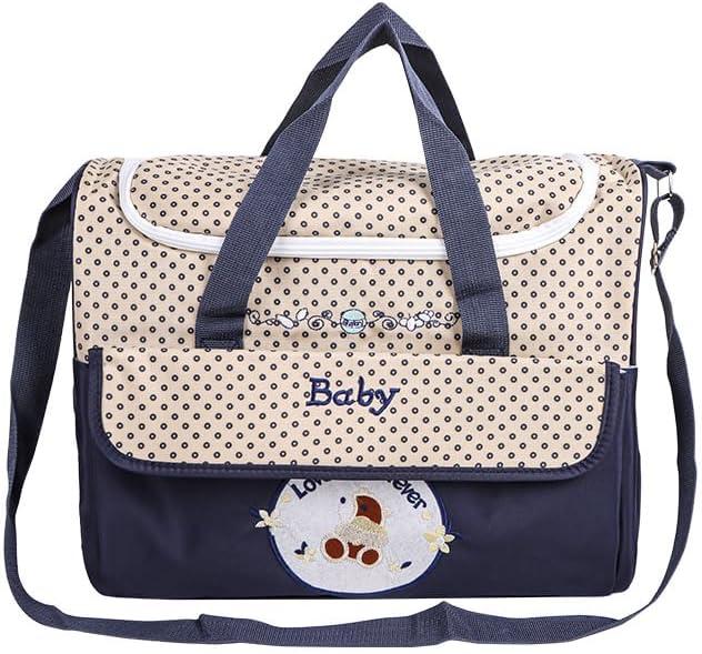 Baby Changing Backpacks, Large Capacity Diaper Bag, Adjustable Shoulder with Handles Meal Feeding Bottle Baby Travel Bag with Many Pockets, Blue
