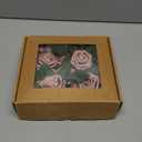 Ling's moment Artificial Flowers 1.5" and 2" Dusty Rose 25pcs Realistic Rose Buds and Petite Roses w/Stem for DIY Wedding Bouquets Centerpieces Boutonniere Corsages Flower Decorations