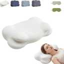 Cloud Pillow, Ergonomic Memory Foam Cervical Neck Support Pillow with Breathable Pillowcase, Dual Height Cloud Align Pillow for Side Back Stomach Sleepers