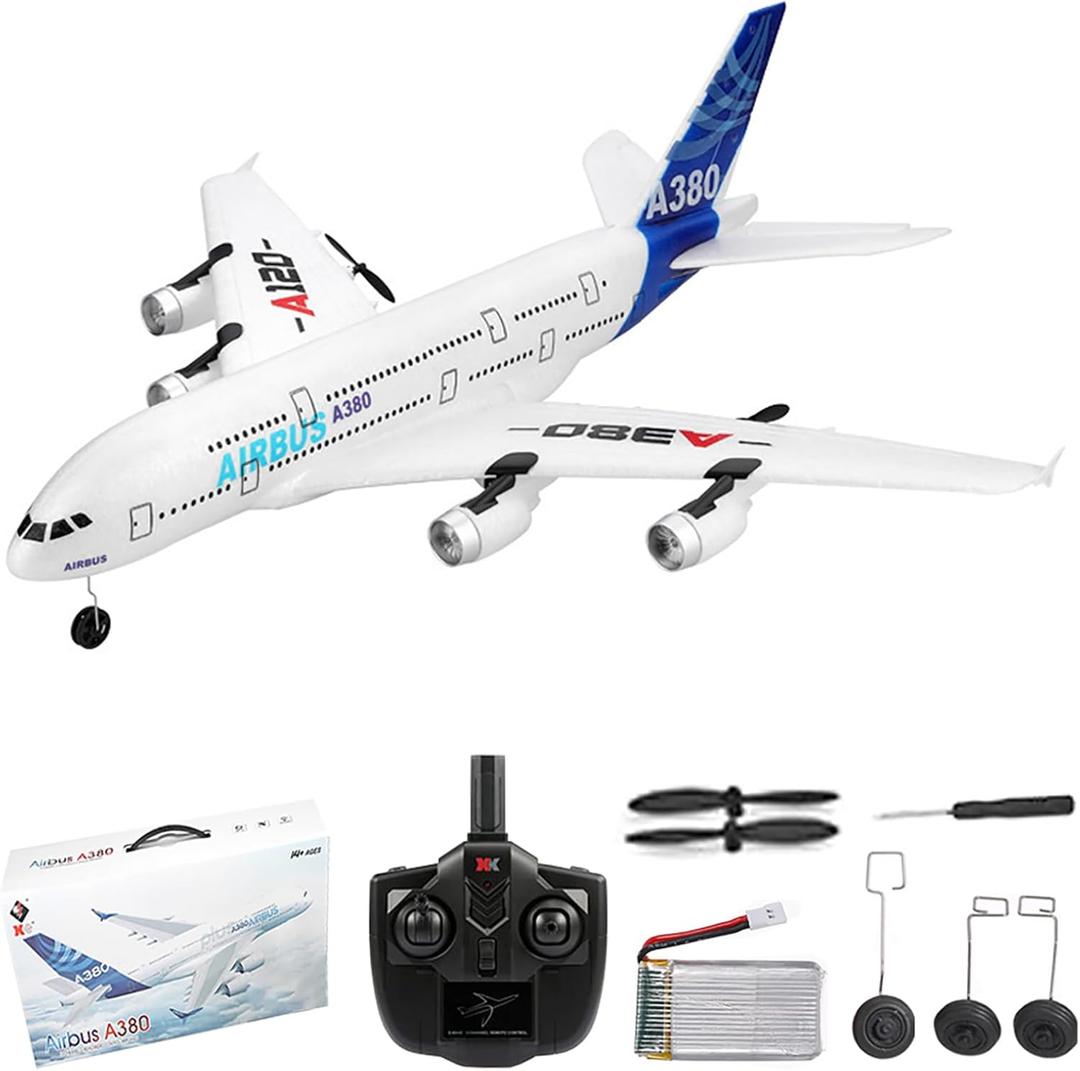 GoolRC RC Airplane, WLtoys XK A120 A380 Aircar Model Plane, 3CH 2.4G Remote Control Airplane, EPP Fixed-Wing RC Aircraft RTF Toy for Kids and Adults