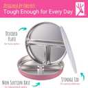 Stainless Steel Divided Plates + Silicone Sleeve and Storage Lid | Baby, Toddler, Kids | Dinner & Snack Plates | 2 Pack