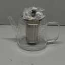 Glass teapot with infuser, Ehugos 1000ml(33oz) Stovetop Safe Hand Crafted Clear Glass Teapot with Removable Infuser for Loose Leaf Tea and Blooming Tea