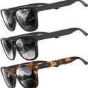 Polarized Sunglasses for Mens Womens - Fashion Men Sun Glasses Shades for Driving Fishing Lightweight UV Protection (Black/Gradient Black/Black)