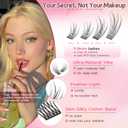 Goddvenus Lash Clusters Kit 9-14mm Wispy Eyelash Clusters Lashes Natural DIY Lash Extension Kit Short Cluster Eyelash Extensions Kit 300pcs C Curl Individual Lashes Cluster Eyelash (With Tweezers)