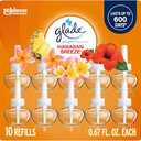 Glade PlugIns Refills Air Freshener, Scented and Essential Oils for Home and Bathroom, Hawaiian Breeze, 6.7 Fl Oz, 10 Count