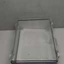Junction Box, IP67 Waterproof Plastic Enclosure for Electrical Project, Hinged Grey Cover, Includes Mounting Plate and Wall Bracket (Transparent Cover, 14.6"10.6"5.9")