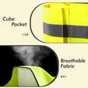 3 Pack Safety Reflective Vests 7 Pockets, 2 Shoulder Lanyards4 Colors (Yellow)