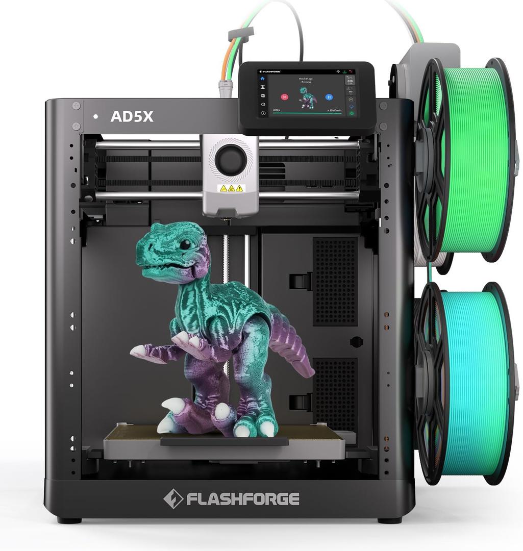 FLASHFORGE AD5X Multi-Material 3D Printer 4-Color Printing, 600mm/s Speed 1-Click Print with DIY IFS Creations, Full-Auto Calibration & Filament Backup, AD5X- Multi-Color Productivity Booster FLASHFORGE AD5X Multi-Material 3D Printer 4-Color Printing, 600mm/s Speed 1-Click Print with DIY IFS Creations, Full-Auto Calibration & Filament Backup, AD5X- Multi-Color Productivity Booster