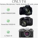 Case for Panasonic LUMIX FZ80D/G7/G85 for Canon PowerShot SX530 HS for Fujifilm X-T50/X-T5 4K Digital Camera, Compact Camera Travel Carrying Organizer with Shoulder Strap (Case Only) (Black)