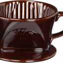 Kalita Ceramic Coffee Dripper 101 Lotto Brown # 01003 (For 1-2 People (Pack of 1))