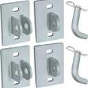 Stationary Dock Connector Hinge Kit,Floating Dock Hinges Hardware Brackets,Heavy-Duty Boat Dock Hinges Kit, Male & Female T Style Corner Hinge Dock Parts Connect Ramp to Floating Dock