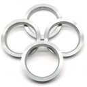 73.1mm OD to 57.1mm ID Hub Centric Rings, Silver Aluminum Hubcentric Rings for 57.1 Vehicle Hubs with 73.1 Wheel Center Bore, Pack of 4